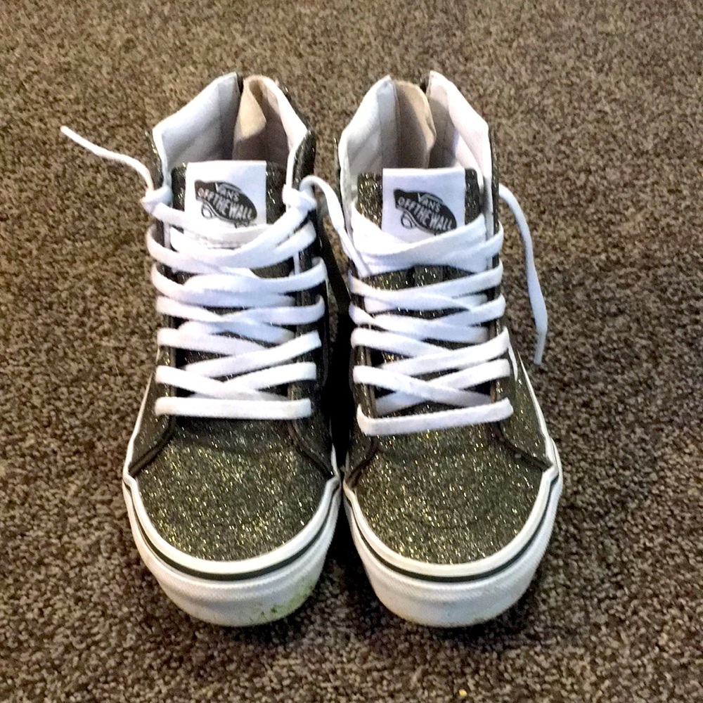 Girls sparkly vans runners sz 12.5